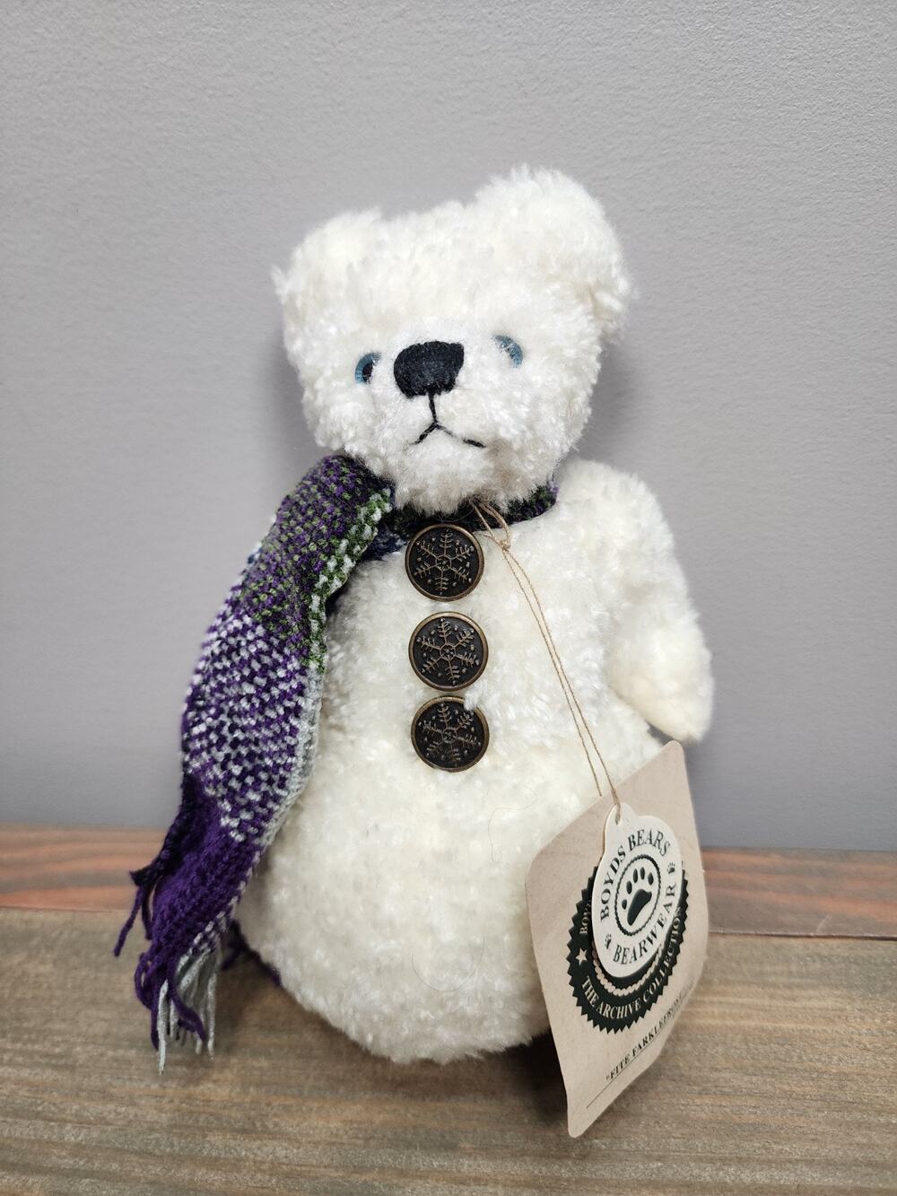 Vintage Retired Boyds Bears 'Fitz Farklefrost" 7" Fabric Winter Snowman